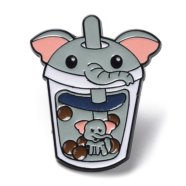 PandaHall Cartoon Animal Boba Tea Cup Enamel Pin, Electrophoresis Black Alloy Brooch for Clothes Backpack, Elephant, 31x26x1.5mm...
PandaHall Cartoon Animal Boba Tea Cup Enamel Pin, Electrophoresis Black Alloy Brooch for Clothes Backpack, Elephant, 31x26x1.5mm...