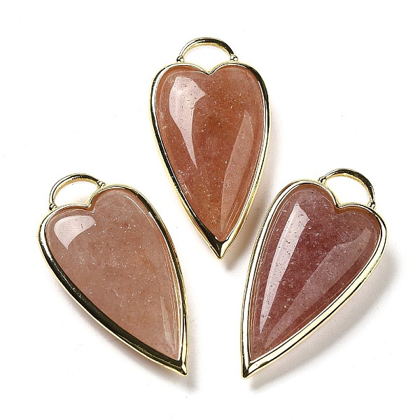 PandaHall Natural Strawberry Quartz Pendants, Rack Plating Brass Heart Charms, Golden, 38x19x7.3~7.8mm, Hole: 4.7x6.5mm Strawberry Quartz...
PandaHall Natural Strawberry Quartz Pendants, Rack Plating Brass Heart Charms, Golden, 38x19x7.3~7.8mm, Hole: 4.7x6.5mm Strawberry Quartz...