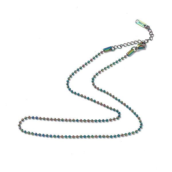 PandaHall Ion Plating(IP) 304 Stainless Steel Ball Chain Necklace for Men Women, Rainbow Color, 15.91 inch(40.4cm) 304 Stainless Steel
PandaHall Ion Plating(IP) 304 Stainless Steel Ball Chain Necklace for Men Women, Rainbow Color, 15.91 inch(40.4cm) 304 Stainless Steel