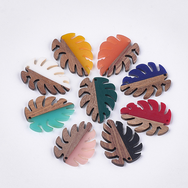 PandaHall Resin & Walnut Wood Pendants, Tropical Leaf Charms, Monstera Leaf, Mixed Color, 37.5x30x3~3.5mm, Hole: 2mm Resin+Wood Leaf..., Multicolor
PandaHall Resin & Walnut Wood Pendants, Tropical Leaf Charms, Monstera Leaf, Mixed Color, 37.5x30x3~3.5mm, Hole: 2mm Resin+Wood Leaf..., Multicolor