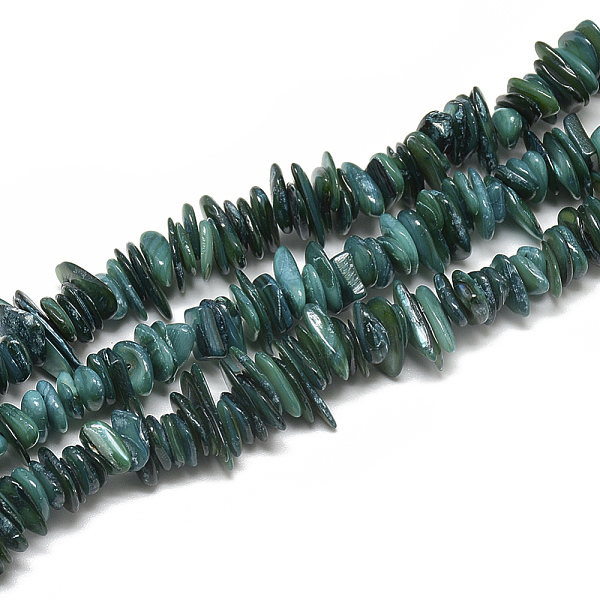 PandaHall Freshwater Shell Beads Strands, Dyed, Chip, Teal, 8~28x6~8x1~4.5mm, Hole: 1mm, about 340~380pcs/strand, 29.9 inch Freshwater Shell..., Cyan
PandaHall Freshwater Shell Beads Strands, Dyed, Chip, Teal, 8~28x6~8x1~4.5mm, Hole: 1mm, about 340~380pcs/strand, 29.9 inch Freshwater Shell..., Cyan