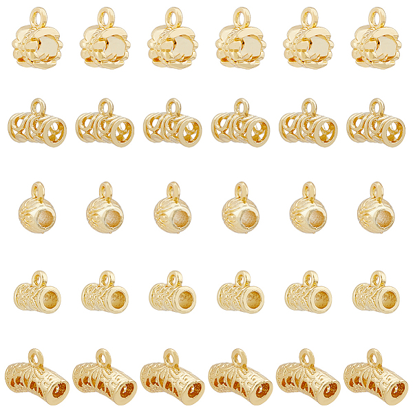 PandaHall SUPERFINDINGS 30Pcs 5 Style Brass Tube Bails, Loop Bails, Barrel & Column & Tube, Real 18K Gold Plated, 6.5~11x6~14x4.5~7mm, Hole...
PandaHall SUPERFINDINGS 30Pcs 5 Style Brass Tube Bails, Loop Bails, Barrel & Column & Tube, Real 18K Gold Plated, 6.5~11x6~14x4.5~7mm, Hole...