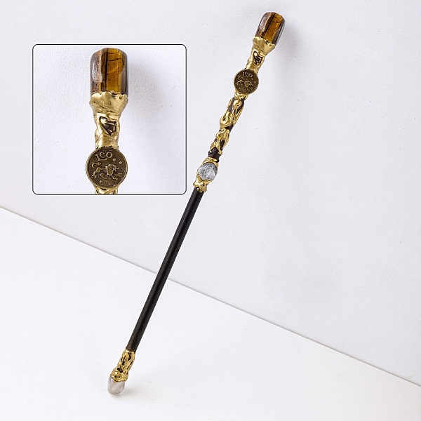 PandaHall Natural Tiger Eye Twelve Constellation Magic Wand, Cosplay Magic Wand, for Witches and Wizards, Leo, 300mm Tiger Eye Leo
PandaHall Natural Tiger Eye Twelve Constellation Magic Wand, Cosplay Magic Wand, for Witches and Wizards, Leo, 300mm Tiger Eye Leo