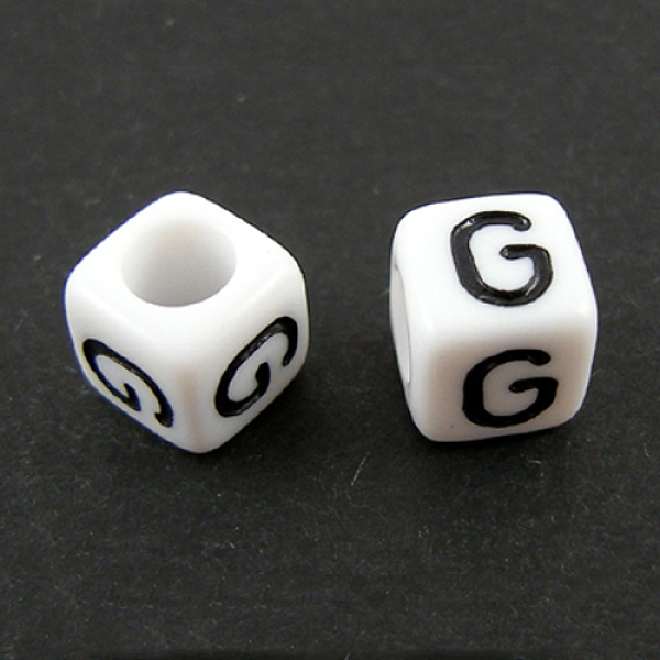 PandaHall Letter Acrylic European Beads, Horizontal Hole, Cube, Letter.G, 10x10x10mm, Hole: 3.5~4mm, about 598pcs/500g Acrylic Letter G..., White
PandaHall Letter Acrylic European Beads, Horizontal Hole, Cube, Letter.G, 10x10x10mm, Hole: 3.5~4mm, about 598pcs/500g Acrylic Letter G..., White