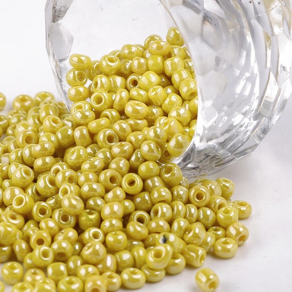 PandaHall Glass Seed Beads, Opaque Colors Lustered, Round, Yellow, 3mm, Hole: 1mm, about 10000pcs/pound Glass Yellow
PandaHall Glass Seed Beads, Opaque Colors Lustered, Round, Yellow, 3mm, Hole: 1mm, about 10000pcs/pound Glass Yellow