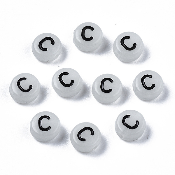 PandaHall Acrylic Beads, with Enamel and Luminous, Horizontal Hole, Flat Round with Black Letter, Glow in the Dark, Light Grey, Letter.C...
PandaHall Acrylic Beads, with Enamel and Luminous, Horizontal Hole, Flat Round with Black Letter, Glow in the Dark, Light Grey, Letter.C...