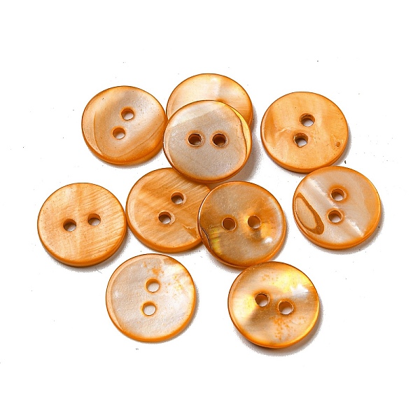 PandaHall Freshwater Shell Buttons, 2-Hole, Flat Round, Orange, 15x1~2mm, Hole: 1.5~2mm Shell Flat Round Orange
PandaHall Freshwater Shell Buttons, 2-Hole, Flat Round, Orange, 15x1~2mm, Hole: 1.5~2mm Shell Flat Round Orange