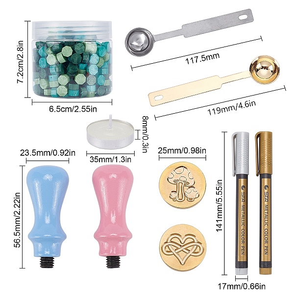 PandaHall CRASPIRE DIY Wax Seal Stamps Kit, Including Pear Wood Handle, Candle, Iron Wax Sticks Melting Spoon, Brass Wax Seal Stamp Head..., Multicolor
PandaHall CRASPIRE DIY Wax Seal Stamps Kit, Including Pear Wood Handle, Candle, Iron Wax Sticks Melting Spoon, Brass Wax Seal Stamp Head..., Multicolor