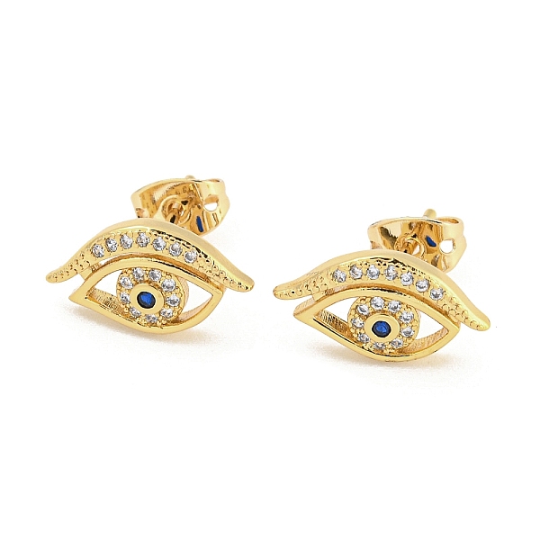 PandaHall Brass Micro Pave Cubic Zirconia Stud Earrings, Eye, Real 18K Gold Plated, 8x14.5mm Cubic Zirconia Eye
PandaHall Brass Micro Pave Cubic Zirconia Stud Earrings, Eye, Real 18K Gold Plated, 8x14.5mm Cubic Zirconia Eye