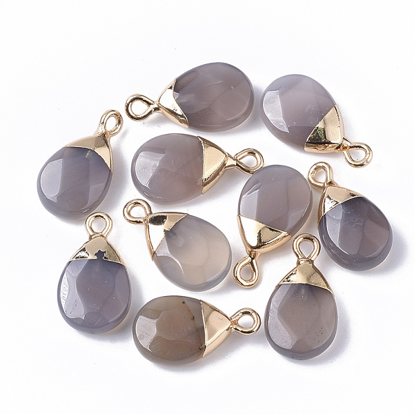 PandaHall Natural Grey Agate Pendants, with Top Golden Plated Iron Loops, Teardrop, Faceted, 17~19x10x5mm, Hole: 1.8mm Grey Agate Teardrop
PandaHall Natural Grey Agate Pendants, with Top Golden Plated Iron Loops, Teardrop, Faceted, 17~19x10x5mm, Hole: 1.8mm Grey Agate Teardrop