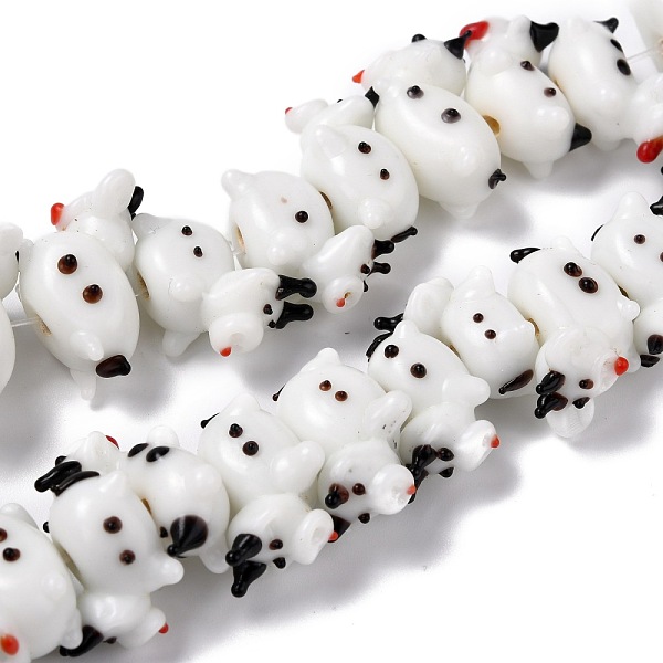 PandaHall Handmade Lampwork Beads Strands, Cartoon Cattle, White, 14~18x13~16.5x19.5~23.5mm, Hole: 2mm, about 25pcs/strand, 11.42 inch(29cm)...
PandaHall Handmade Lampwork Beads Strands, Cartoon Cattle, White, 14~18x13~16.5x19.5~23.5mm, Hole: 2mm, about 25pcs/strand, 11.42 inch(29cm)...