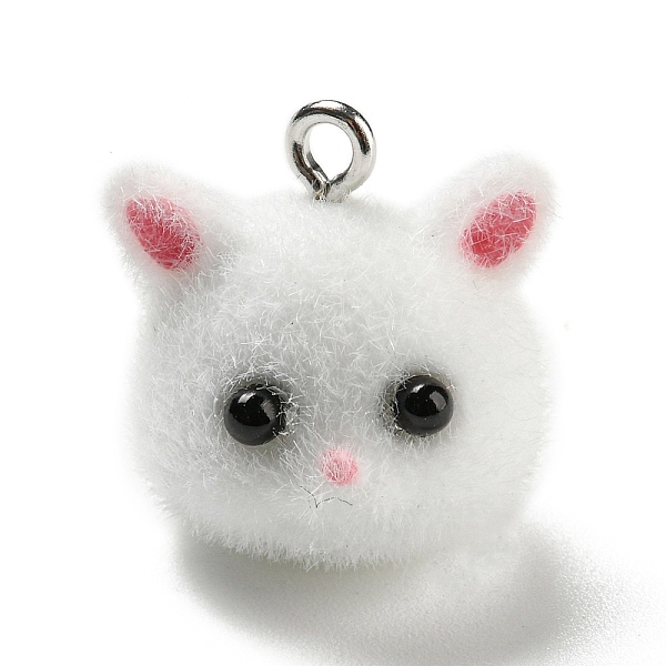 PandaHall Flocky Opaque Resin Animal Pendants, Cat Shape Charms with Platinum Plated Iron Loops, White, 18.5~19.5x18~18.5x17.5mm, Hole: 2mm...
PandaHall Flocky Opaque Resin Animal Pendants, Cat Shape Charms with Platinum Plated Iron Loops, White, 18.5~19.5x18~18.5x17.5mm, Hole: 2mm...