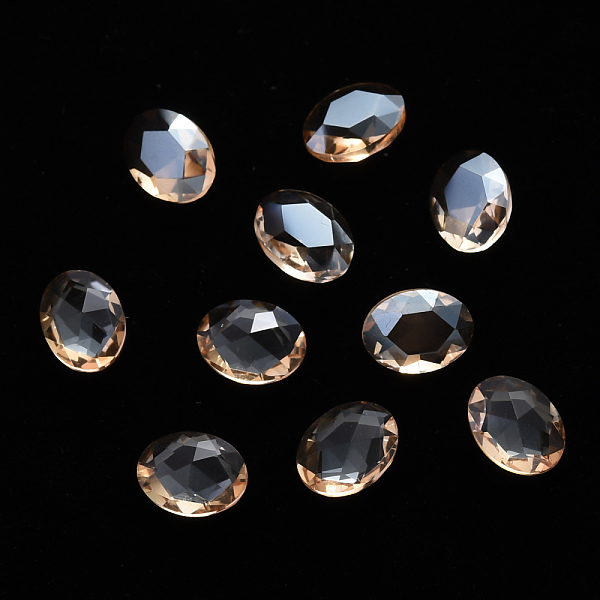 PandaHall Oval Transparent Glass Cabochons, Nail Art Decoration Accessories, Faceted, Goldenrod, 8x6x2.5mm Glass Oval Gold
PandaHall Oval Transparent Glass Cabochons, Nail Art Decoration Accessories, Faceted, Goldenrod, 8x6x2.5mm Glass Oval Gold