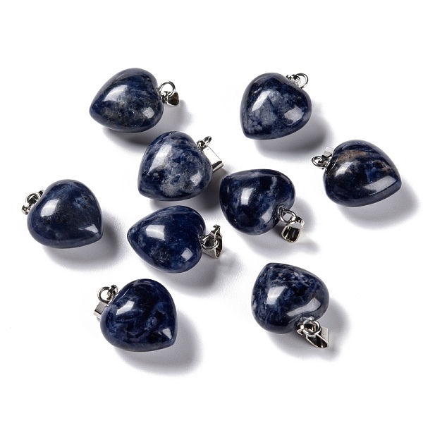 PandaHall Natural Sodalite Pendants, with Platinum Brass Loops, Puffy Heart, 18~19x15~15.5x6~8mm, Hole: 6x2.5~3mm Sodalite Heart
PandaHall Natural Sodalite Pendants, with Platinum Brass Loops, Puffy Heart, 18~19x15~15.5x6~8mm, Hole: 6x2.5~3mm Sodalite Heart