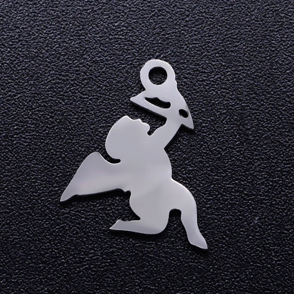 PandaHall 201 Stainless Steel Pendants, Cupid/Cherub, Stainless Steel Color, 23x21x1mm, Hole: 1.4mm 201 Stainless Steel Angel & Fairy
PandaHall 201 Stainless Steel Pendants, Cupid/Cherub, Stainless Steel Color, 23x21x1mm, Hole: 1.4mm 201 Stainless Steel Angel & Fairy