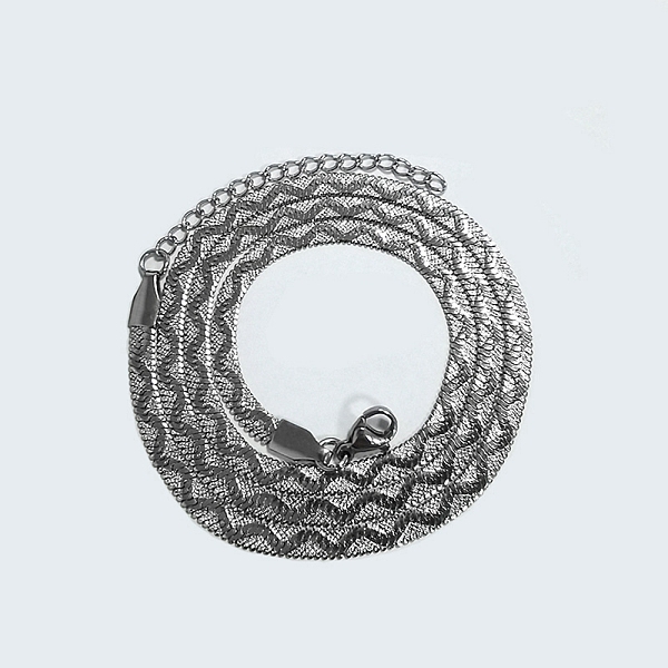 PandaHall 304 Stainless Steel Herringbone Chain Necklaces, Stainless Steel Color, 17.80 inch(45.2cm) 304 Stainless Steel Flat
PandaHall 304 Stainless Steel Herringbone Chain Necklaces, Stainless Steel Color, 17.80 inch(45.2cm) 304 Stainless Steel Flat