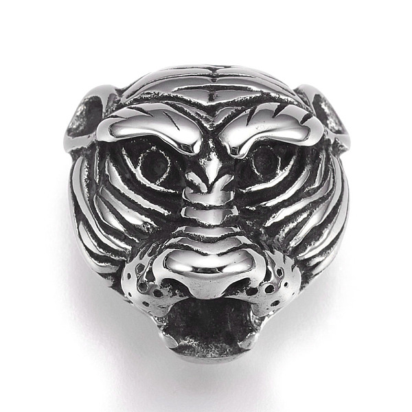 PandaHall 304 Stainless Steel Beads, Large Hole Beads, Tiger, Antique Silver, 18x17.5x12mm, Hole: 6mm 304 Stainless Steel Tiger
PandaHall 304 Stainless Steel Beads, Large Hole Beads, Tiger, Antique Silver, 18x17.5x12mm, Hole: 6mm 304 Stainless Steel Tiger