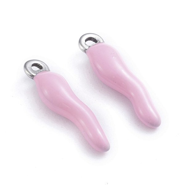 PandaHall 304 Stainless Steel Pendants, Enamelled Sequins, Horn of Plenty/Italian Horn Cornicello Charms, Stainless Steel Color, Pink...
PandaHall 304 Stainless Steel Pendants, Enamelled Sequins, Horn of Plenty/Italian Horn Cornicello Charms, Stainless Steel Color, Pink...