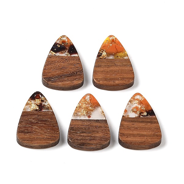 PandaHall Resin & Wood Pendants, with Gold Foil, Triangle Charm, Saddle Brown, 23x15x3mm, Hole: 2mm Wood Triangle
PandaHall Resin & Wood Pendants, with Gold Foil, Triangle Charm, Saddle Brown, 23x15x3mm, Hole: 2mm Wood Triangle