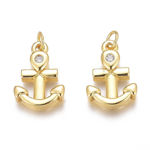 PandaHall Brass Micro Pave Clear Cubic Zirconia Charms, with Jump Rings, Long-Lasting Plated, Anchor, Real 18K Gold Plated, 14.5x10x2.5mm...
PandaHall Brass Micro Pave Clear Cubic Zirconia Charms, with Jump Rings, Long-Lasting Plated, Anchor, Real 18K Gold Plated, 14.5x10x2.5mm...