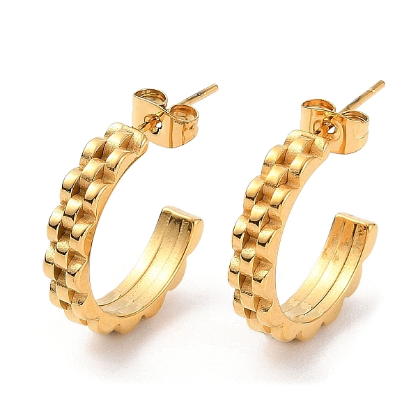 PandaHall Ion Plating(IP) 304 Stainless Steel Round Stud Earrings, Half Hoop Earrings for Women, Golden, 20x4mm 304 Stainless Steel Round
PandaHall Ion Plating(IP) 304 Stainless Steel Round Stud Earrings, Half Hoop Earrings for Women, Golden, 20x4mm 304 Stainless Steel Round