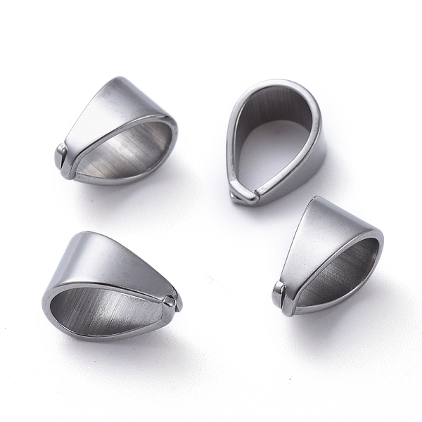 PandaHall 304 Stainless Steel Snap on Bails, Stainless Steel Color, 11.5x8.3x7mm, Inner Diameter: 9x6.2mm 304 Stainless Steel
PandaHall 304 Stainless Steel Snap on Bails, Stainless Steel Color, 11.5x8.3x7mm, Inner Diameter: 9x6.2mm 304 Stainless Steel
