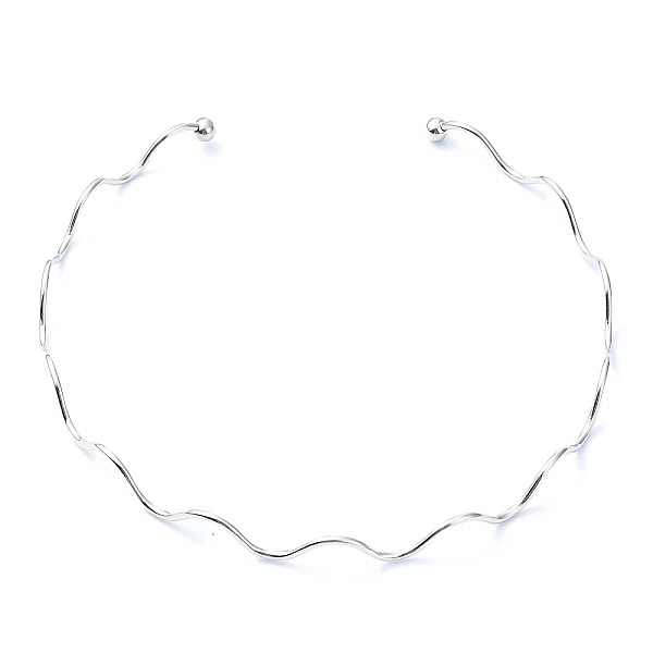 PandaHall 304 Stainless Steel Cuff Necklaces, Wavy Ring, Stainless Steel Color, Inner Diameter: 4.72 inch(12cm), 2mm 304 Stainless Steel...
PandaHall 304 Stainless Steel Cuff Necklaces, Wavy Ring, Stainless Steel Color, Inner Diameter: 4.72 inch(12cm), 2mm 304 Stainless Steel...