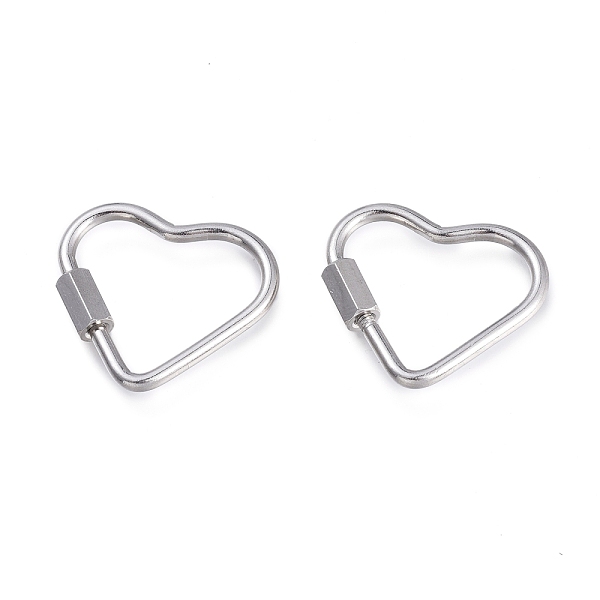 PandaHall 304 Stainless Steel Screw Carabiner Lock Charms, for Necklaces Making, Heart, Stainless Steel Color, 22x24.5x4mm, Screw: 7x4x4.5mm...
PandaHall 304 Stainless Steel Screw Carabiner Lock Charms, for Necklaces Making, Heart, Stainless Steel Color, 22x24.5x4mm, Screw: 7x4x4.5mm...