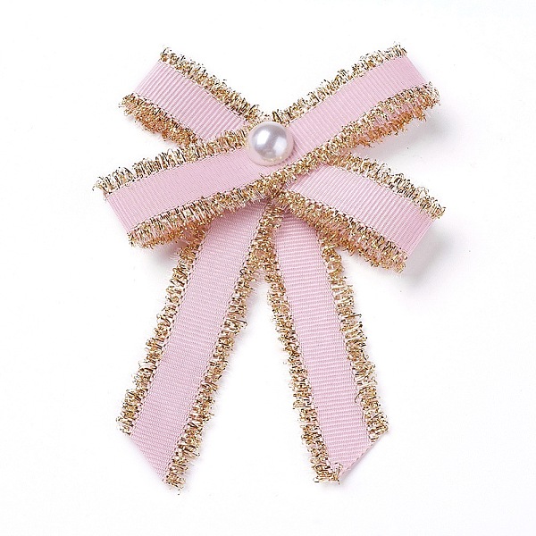 PandaHall Polyester Brooch, with Glass Pearl and Iron Findings, Bowknot, Pink, 95~100x67~72mm Polyester Pink
PandaHall Polyester Brooch, with Glass Pearl and Iron Findings, Bowknot, Pink, 95~100x67~72mm Polyester Pink