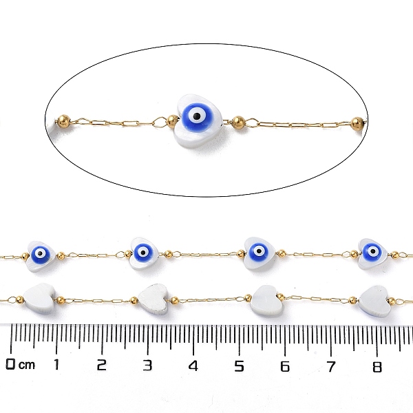 PandaHall Ion Plating(IP) 304 Stainless Steel Link Chains, with Shell & Enamel & Spool, Soldered, Real 18K Gold Plated, 2x0.7x0.2mm, Heart...
PandaHall Ion Plating(IP) 304 Stainless Steel Link Chains, with Shell & Enamel & Spool, Soldered, Real 18K Gold Plated, 2x0.7x0.2mm, Heart...