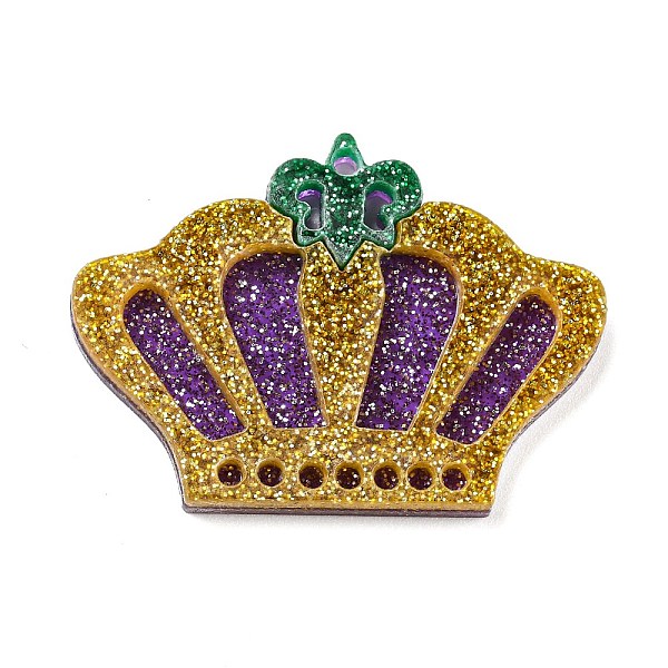 PandaHall Opaque Acrylic Glitter Powder Pendants, Carnival of Three Colors, Crown, 28x39.5x4.5mm, Hole: 1.6mm Acrylic Crown
PandaHall Opaque Acrylic Glitter Powder Pendants, Carnival of Three Colors, Crown, 28x39.5x4.5mm, Hole: 1.6mm Acrylic Crown