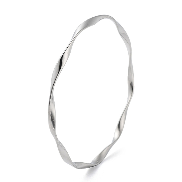 PandaHall Twist 304 Stainless Steel Bangles, Stainless Steel Color, Inner Diameter: 2-3/8 inch(6cm) 304 Stainless Steel Twist
PandaHall Twist 304 Stainless Steel Bangles, Stainless Steel Color, Inner Diameter: 2-3/8 inch(6cm) 304 Stainless Steel Twist