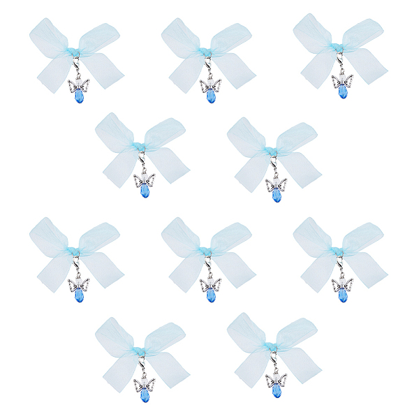PandaHall 10Pcs Angel Glass & Alloy Pendant Decorations, with Sheer Organza Ribbon, Sky Blue, 60x95x8mm, 10pcs/set Glass Angel & Fairy
PandaHall 10Pcs Angel Glass & Alloy Pendant Decorations, with Sheer Organza Ribbon, Sky Blue, 60x95x8mm, 10pcs/set Glass Angel & Fairy