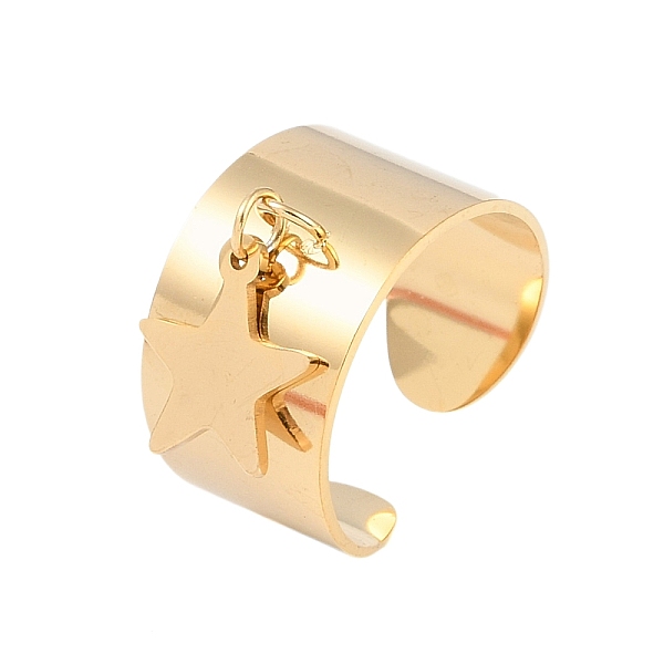 PandaHall 304 Stainless Steel Open Cuff Rings, Wide Band Ring for Women, Real 18K Gold Plated, Star, 12.5mm, Adjustable 304 Stainless Steel...
PandaHall 304 Stainless Steel Open Cuff Rings, Wide Band Ring for Women, Real 18K Gold Plated, Star, 12.5mm, Adjustable 304 Stainless Steel...