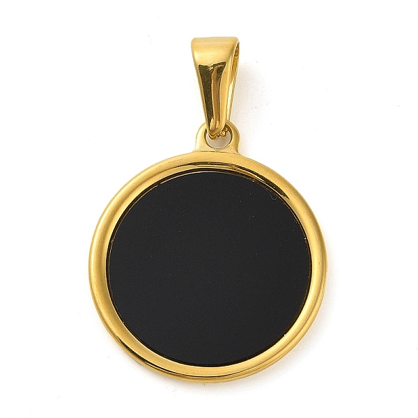 PandaHall Resin Flat Round Pendants, Golden Tone 304 Stainless Steel Charms, Black, 29x25x2mm, Hole: 9.8x4.8mm Stainless Steel+Resin Flat...
PandaHall Resin Flat Round Pendants, Golden Tone 304 Stainless Steel Charms, Black, 29x25x2mm, Hole: 9.8x4.8mm Stainless Steel+Resin Flat...