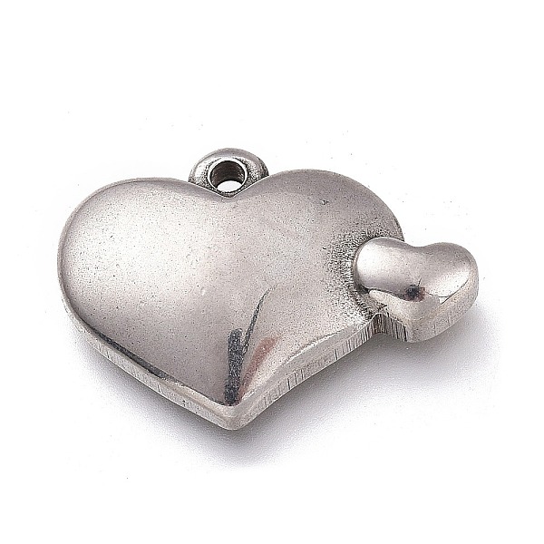 PandaHall 304 Stainless Steel Pendants, Heart with Heart, for Valentine's Day, Stainless Steel Color, 13.5x19x3.5mm, Hole: 1.5mm 304...
PandaHall 304 Stainless Steel Pendants, Heart with Heart, for Valentine's Day, Stainless Steel Color, 13.5x19x3.5mm, Hole: 1.5mm 304...