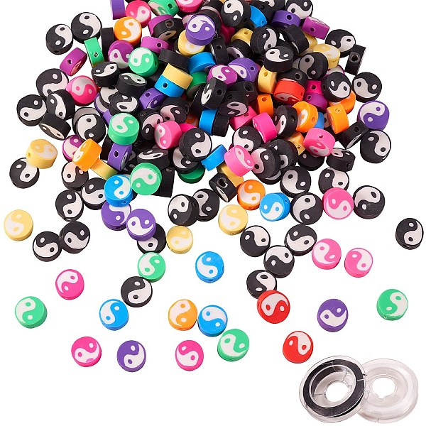 PandaHall DIY Stretch Bracelets Making Kits, Including 200Pcs 2 Colors Handmade Polymer Clay Flat Round with Yin Yang Beads, Elastic Beading..., Multicolor
PandaHall DIY Stretch Bracelets Making Kits, Including 200Pcs 2 Colors Handmade Polymer Clay Flat Round with Yin Yang Beads, Elastic Beading..., Multicolor