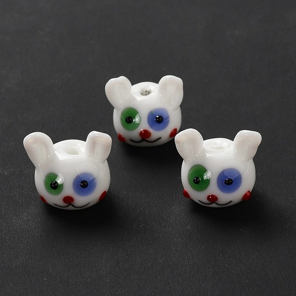 PandaHall Handmade Lampwork Beads, Rabbit, White, 14x15x15mm, Hole: 2mm Lampwork Rabbit White
PandaHall Handmade Lampwork Beads, Rabbit, White, 14x15x15mm, Hole: 2mm Lampwork Rabbit White