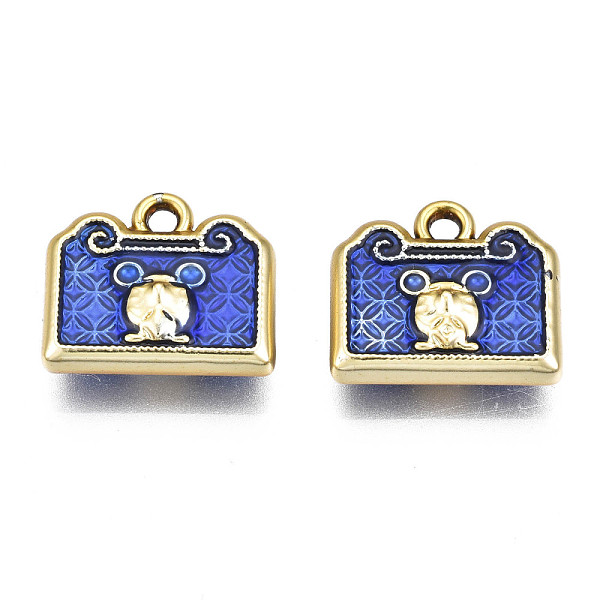 PandaHall Rack Plating Alloy Enamel Charms, Cadmium Free & Lead Free, Bag Shape, Light Gold, Medium Blue, 12x14x4.5mm, Hole: 1.6mm...
PandaHall Rack Plating Alloy Enamel Charms, Cadmium Free & Lead Free, Bag Shape, Light Gold, Medium Blue, 12x14x4.5mm, Hole: 1.6mm...