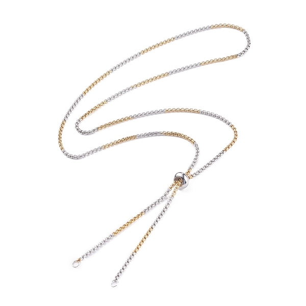 PandaHall 304 Stainless Steel Box Chains Slider Necalace Making, with 304 Stainless Steel Jump Rings and 202 Stainless Steel Beads, Golden &...
PandaHall 304 Stainless Steel Box Chains Slider Necalace Making, with 304 Stainless Steel Jump Rings and 202 Stainless Steel Beads, Golden &...