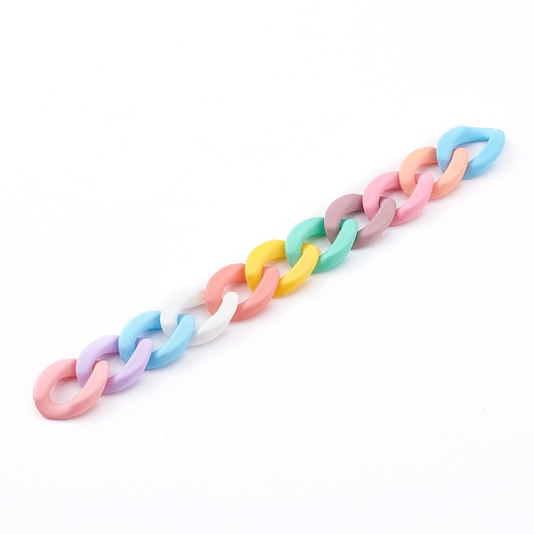PandaHall Opaque Spray Painted Acrylic Twist Chains, Quick Link Chains, Colorful, 23x17x5mm, about 39.37 inch(1m)/strand Acrylic
PandaHall Opaque Spray Painted Acrylic Twist Chains, Quick Link Chains, Colorful, 23x17x5mm, about 39.37 inch(1m)/strand Acrylic