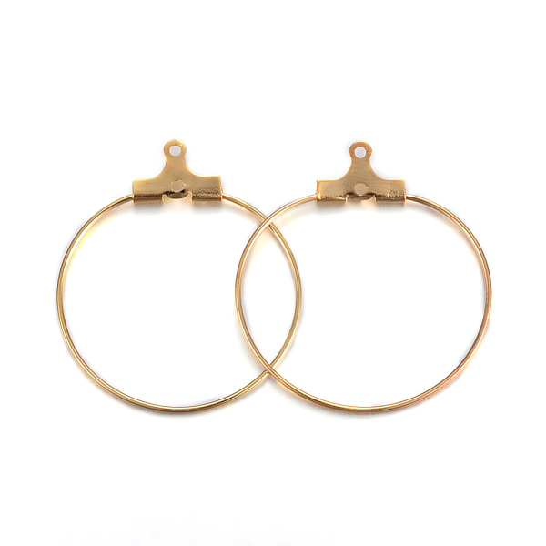 PandaHall 304 Stainless Steel Pendants, Hoop Earring Findings, Ring, Golden, 29~30x26.5x1.5mm, 21 Gauge, Hole: 1mm, Inner Size: 22x25mm, Pin...
PandaHall 304 Stainless Steel Pendants, Hoop Earring Findings, Ring, Golden, 29~30x26.5x1.5mm, 21 Gauge, Hole: 1mm, Inner Size: 22x25mm, Pin...