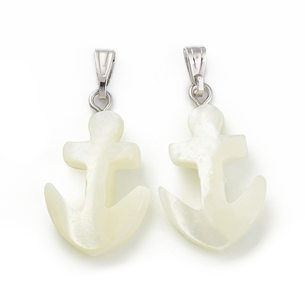 PandaHall Natural Trochid Shell/Trochus Shell Pendants, Anchor Charms, with Platinum Tone Iron Findings, Seashell Color, 24x14.5x4mm, Hole...
PandaHall Natural Trochid Shell/Trochus Shell Pendants, Anchor Charms, with Platinum Tone Iron Findings, Seashell Color, 24x14.5x4mm, Hole...