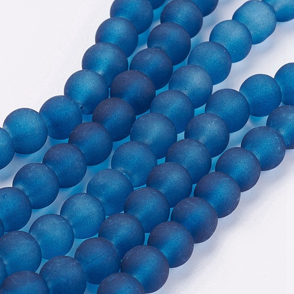 PandaHall Transparent Glass Bead Strands, Frosted, Round, Marine Blue, 6mm, Hole: 1.3~1.6mm, about 140pcs/strand, 31.4 inch Glass Round Blue
PandaHall Transparent Glass Bead Strands, Frosted, Round, Marine Blue, 6mm, Hole: 1.3~1.6mm, about 140pcs/strand, 31.4 inch Glass Round Blue