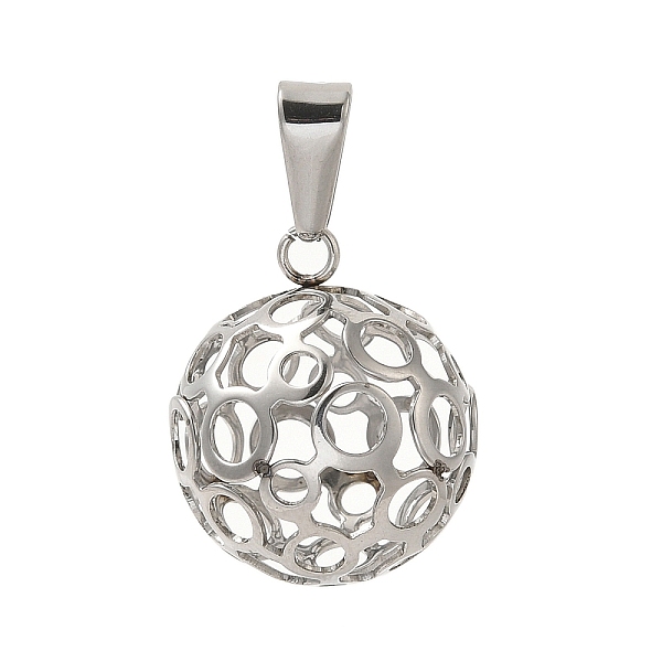 PandaHall 304 Stainless Steel Pendants, Hollow Round Charm, Stainless Steel Color, 20x16.5mm, Hole: 3x7.5mm 304 Stainless Steel Round
PandaHall 304 Stainless Steel Pendants, Hollow Round Charm, Stainless Steel Color, 20x16.5mm, Hole: 3x7.5mm 304 Stainless Steel Round