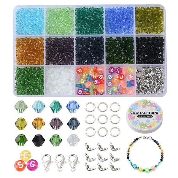 PandaHall DIY Letter Bracelet Necklace Making Kit, Including Glass & Acrylic Beads, Elastic Thread, Alloy Clasps, Mixed Color, 1310Pcs/set..., Multicolor
PandaHall DIY Letter Bracelet Necklace Making Kit, Including Glass & Acrylic Beads, Elastic Thread, Alloy Clasps, Mixed Color, 1310Pcs/set..., Multicolor