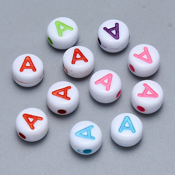 PandaHall Craft Acrylic Horizontal Hole Letter Beads, Flat Round, Mixed Color, Letter.A, 7x3.5~4mm, Hole: 1.5mm Acrylic Flat Round..., Multicolor
PandaHall Craft Acrylic Horizontal Hole Letter Beads, Flat Round, Mixed Color, Letter.A, 7x3.5~4mm, Hole: 1.5mm Acrylic Flat Round..., Multicolor