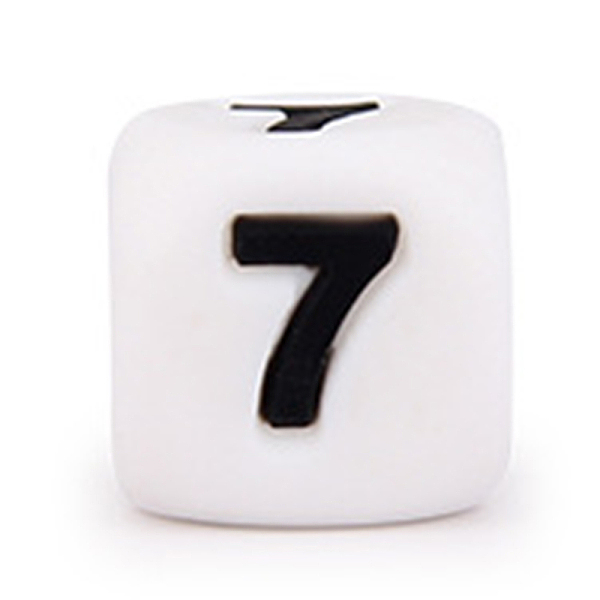 PandaHall Silicone Beads, for Bracelet or Necklace Making, Black Arabic Numerals Style, White Cube, Num.7, 10x10x10mm, Hole: 2mm Silicone...
PandaHall Silicone Beads, for Bracelet or Necklace Making, Black Arabic Numerals Style, White Cube, Num.7, 10x10x10mm, Hole: 2mm Silicone...