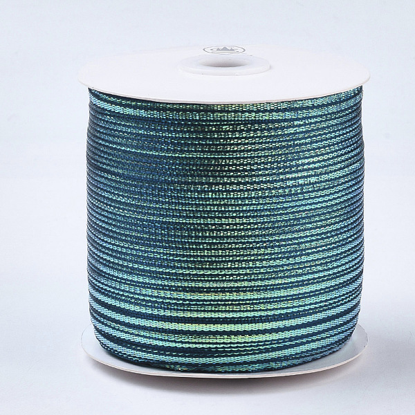 PandaHall Nylon Ribbons, with Sparkle Metallic Cord, for Gift Package, Party Wedding Decoration, Teal, 1/8 inch(3.5mm) , about 500yards/roll..., Cyan
PandaHall Nylon Ribbons, with Sparkle Metallic Cord, for Gift Package, Party Wedding Decoration, Teal, 1/8 inch(3.5mm) , about 500yards/roll..., Cyan