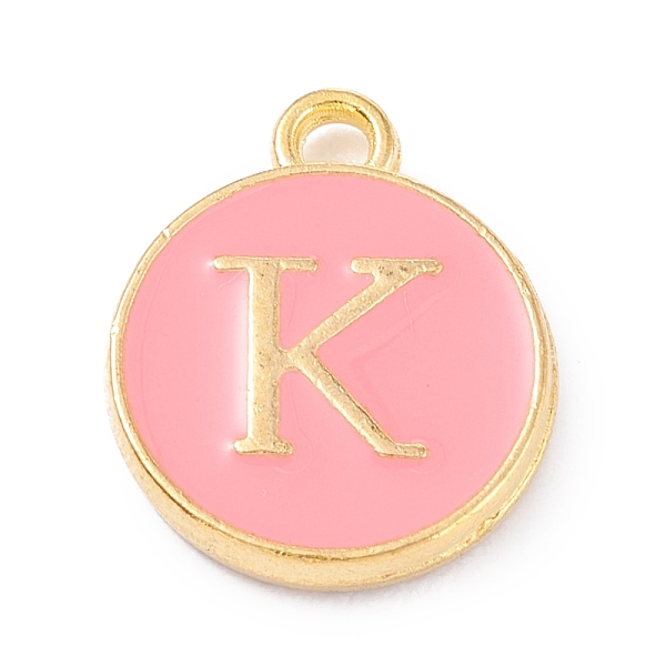 PandaHall Golden Plated Alloy Enamel Charms, Enamelled Sequins, Flat Round with Alphabet, Letter.K, Pink, 14x12x2mm, Hole: 1.5mm...
PandaHall Golden Plated Alloy Enamel Charms, Enamelled Sequins, Flat Round with Alphabet, Letter.K, Pink, 14x12x2mm, Hole: 1.5mm...